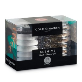 Cole & Mason H820950 Beehive Salt and Pepper Shaker Set, Salt and Pepper Pots, Acrylic/Chrome, 70 mm, Twin Salt and Pepper Set, Includes 2 x Salt and Pepper Shakers