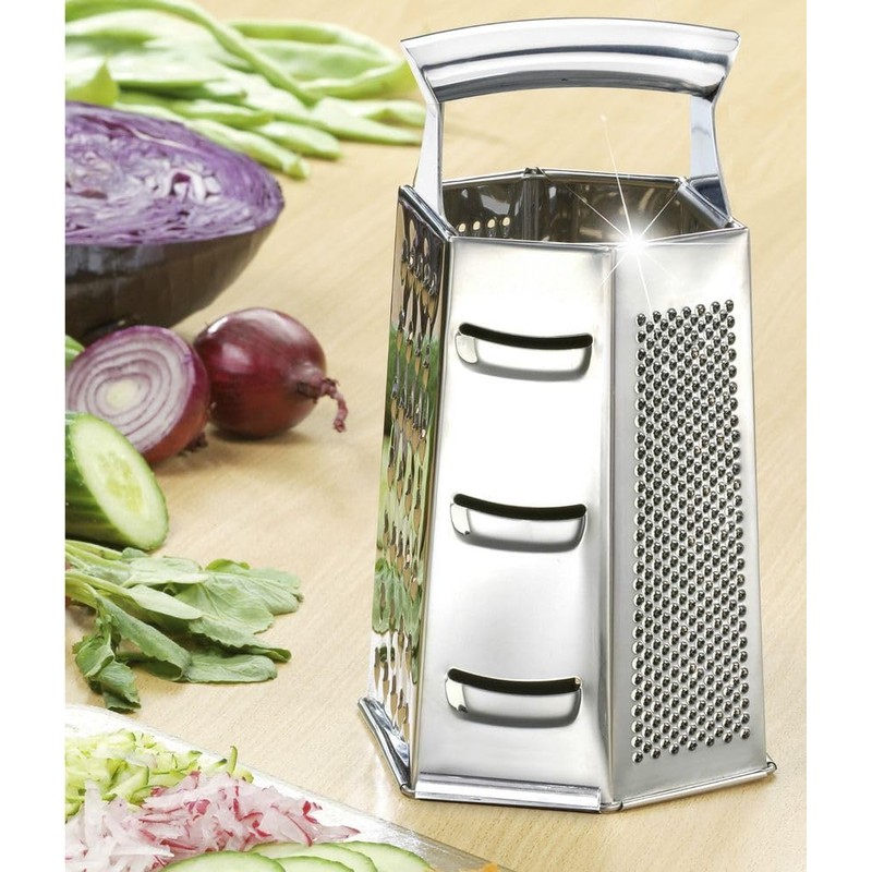 Stainless Steel 6 Sides Multi-Purpose Grater Vegetable Grater Kitchen Grater