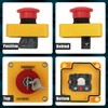 KEYMOO Emergency Stop Push Button Switch with Key Lock, 1NC