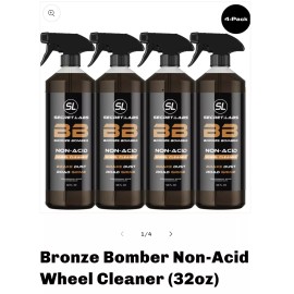 Secret Labs Bronze Bomber Non-Acid Wheel and Tire cleaner from Secret Labs 4 PK 32oz bottles