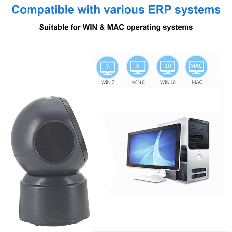 LENVII Desktop 2D Barcode Scanner QR Code Scanner Handsfree with