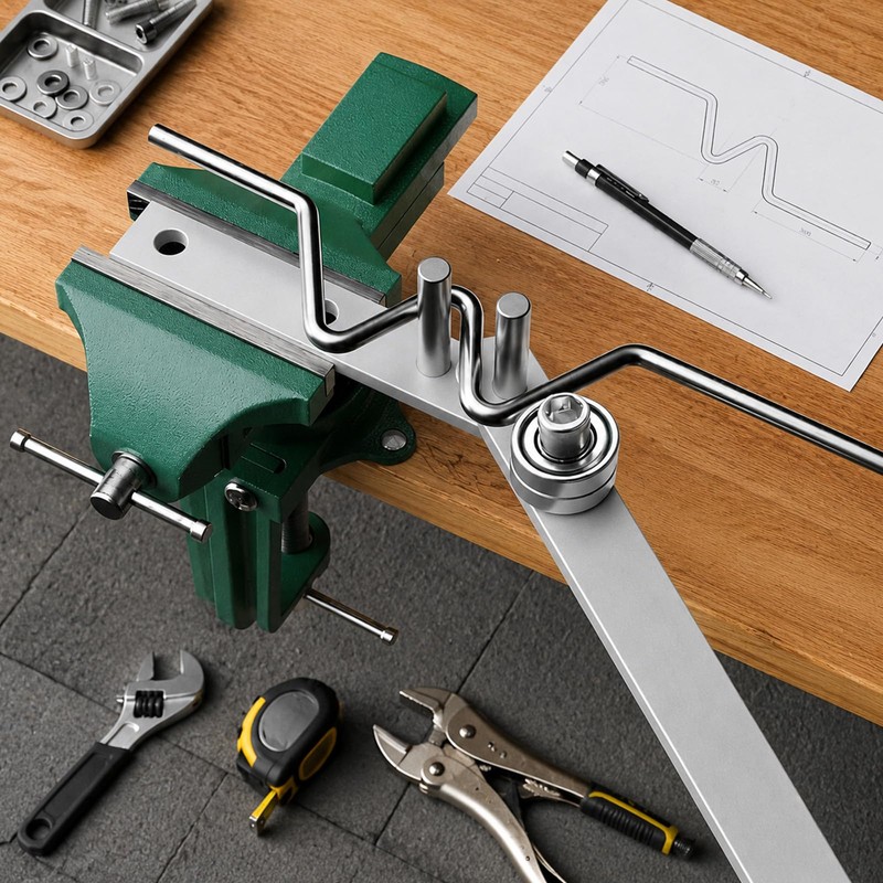 Manual Rebar Bender Mini Tubing Wire Bender 0-180°Manual Metal Bending
