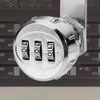 AUNMAS Cabinet Coded Lock, Stainless Steel Silver 3 Digit Code