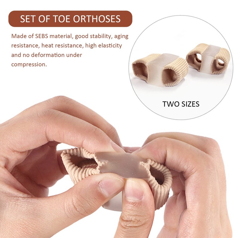 4 Hole Toe Orthosis Toe Straightener Gel Fiber Toe Corrector