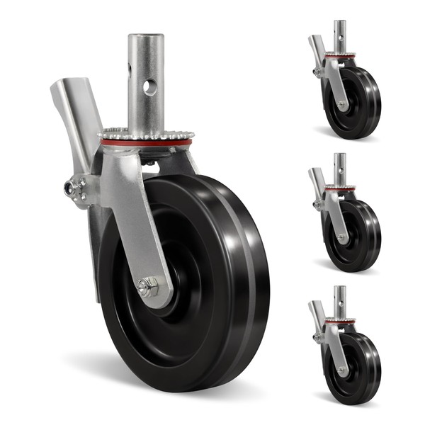 FOVERSWIVE 8"x2" Scaffolding Wheels Set of 4, Load Capacity 4400