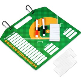 HSHGZSR Magnetic Double Sided Baseball Coaching Clipboard with 30 Lineup Cards Reusable Softball Lineup Board Baseball Lineup Board Dry Erase Magnetic Dugout Board for Baseball Coaching