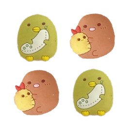 Switch oled lite Analog Stick Cover (4 pieces) Switch Light Compatible with OOel Models, Cute, Fruit, Peach, Strawberry, Anime, Characters, Joystick, Protective Cover, Thumb Grip Cap, Full Protection,