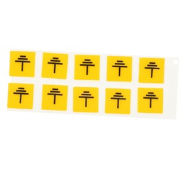 Gatuida 50pcs Grounding Warning Stickers for Electrical Safety Decals for Machinery and Electric Equipment Easy to Install Caution Labels