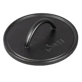 8" Cast Iron Round Flat Grill Press