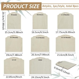 FINGERINSPIRE 8 Piece Hair Band Display Cards Set 8 Styles Wooden Headband Hair Bows Display Bows Display Boards Rectangular Light Yellow Fly Boards Jewellery Display Cards for Women Hair Bows Gift