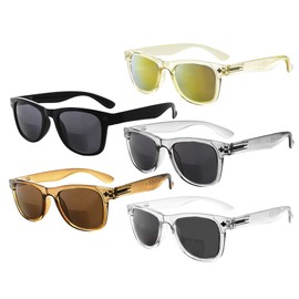 Eyekepper Classic Bifocal Sunglasses for Women 5-Pack Mix color +1.75