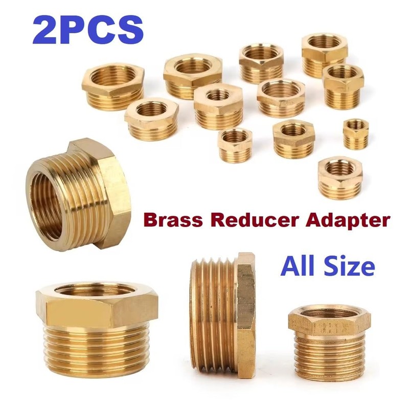 MiJunHD 2PCS Brass Reducer Connector | BSP Female Thread G