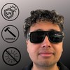 ShadyVEU Oval Flat Top Locs Style Sunglasses UV Protection Black