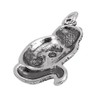 Sterling Silver Sitting Cat Charm