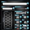 DOSILIO Hexagon Garage Lights, 14 Hex Grid Honeycomb LED Shop