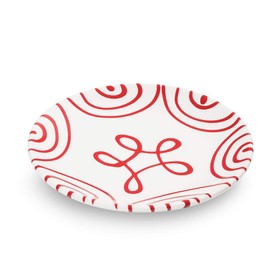 GMUNDNER KERAMIK Unterteller Kaffee Cup Durchmesser : 15 cm Rotgeflammt Geschirr, handgemacht in Österreich