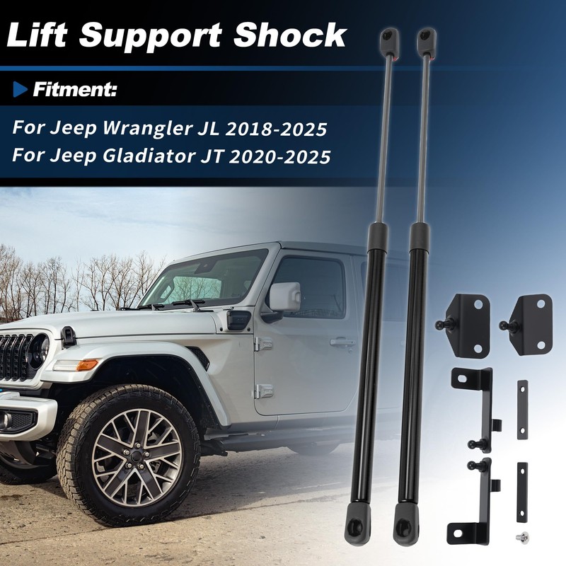 ARISELIFT Hood Struts Lift Supports for Jeep Wrangler JL 2018-2025