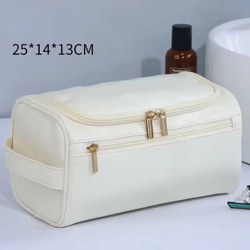 Travel Toiletry Bag with Hanging Hook, Zipper Pockets and Carry