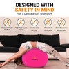 GOLDNITE Yoga Ball 26in Exercise Ball Pink Swiss Balance Ball,