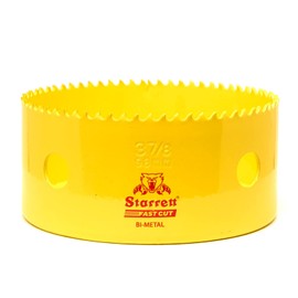 Starrett HSS Bi-Metal Hole Saw - FCH0378 Fast Cut Extra Cobalt Hole Saw - For Stainless Mild Sheet Wood Plastic Various Materials - 98mm