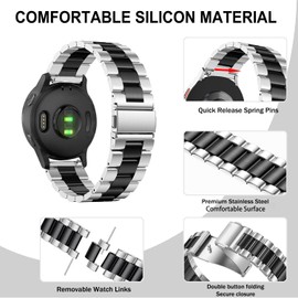 VELULYX Metal band for Garmin Venu 2/Venu 3, 22mm Stainless Steel Band for Garmin Vivoactive 4, Forerunner 265, Forerunner 255/255 Music, Forerunner 745, First Avenger, Darth Vader