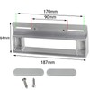 SPARES2GO Door Handle for Candy Fridge Freezers (190 mm Grey/silver)