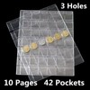 lehom Plastic Coin Pocket Pages 42 Grids Coin Collection Supplies