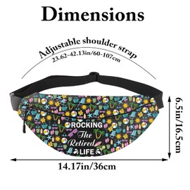 BDPWSS Funny Retirement Gifts For Women Rocking The Retired Life Beach Lover Fanny Pack Retired Gift For Coworker Friends (Retired life FP)