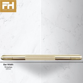 Shower Foot Rest, Corner Shower Bar for Shaving Legs, Wall Mounted Hotel Foot Ledge, Brass Bar Bathroom Foot Step (Polished Brass)