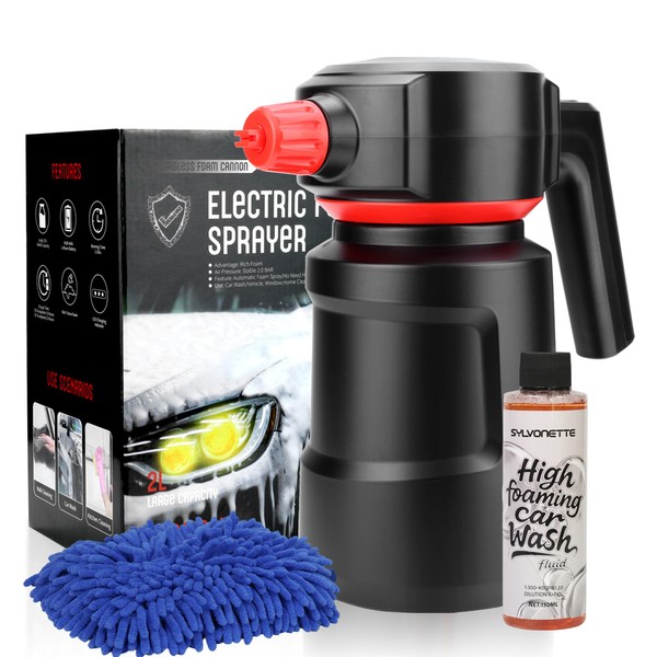 Sylvonette Electric Foam Sprayer - 2L Cordless Battery Powered Pump