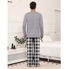 Ekouaer Men's Pyjamas Sets Long Sleeve Pjs Soft Loungewear Winter