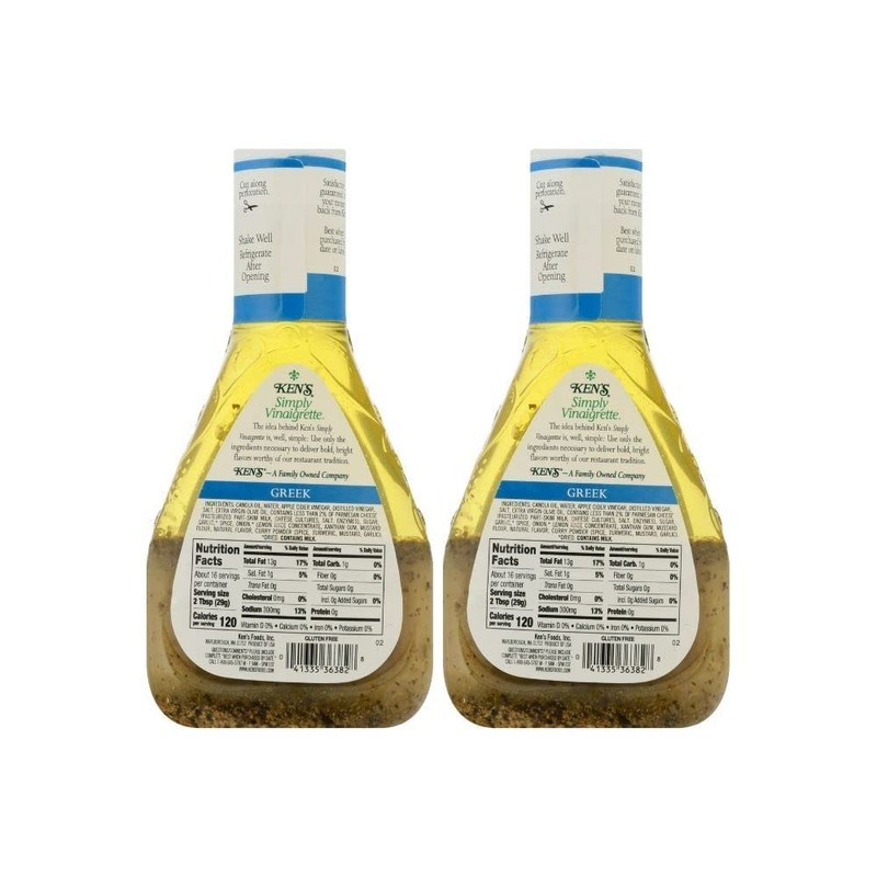 Ken’s Steakhouse Simply Vinaigrette Greek Dressing, Gluten Free with No