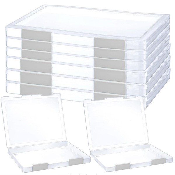 LonlyEagle 6 Pcs Clear A4 File Portable Project Case, Plastic