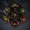 UDIXI 7-Piece Glass DND Dice Set, MultiFaceted Diamond-Cut Glass D&D