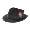 Stetson Mens Wool Felt Whippet Fedora Hat (Black, XX-Large)