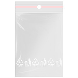 Polybeutel 500 sacchetti con chiusura a pressione, 60 x 80 mm, qualità premium, con chiusura a pressione, sacchetti di plastica per imballaggio, trasparenti, Z-55-2