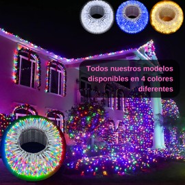 DOSYU Series de Luces Navideñas 200 LEDs Longitud de 10 Metros con Cambio de 8 Efectos de Iluminación. (200LEDs 10M, Multi color)