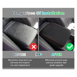 GAFAT Central Armrest Cover, Compatible with A4 B9/A5 F5 2017-2024 Centre Armrest Cover, A4 S4 A5 S5 Sportback Centre Console Armrest Protection, PU Microfibre Leather Padding, A4 B9 Accessories