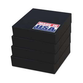 USA Made Rubber Anti-Vibration Pads - Heavy Duty Vibration Isolation Pats for Washing Machine, Air Conditioner, Compressor, 1500 LBS Capacity, 3x3x3/4 in, Noise Reduction, Shock Absorber (4)