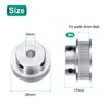 sourcing map GT-2 40T Pulley Synchronous Wheel 5mm Bore, Aluminum