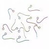 Unbranded Rainbow Electroplated Stainless Steel Earring Hooks - 22mm -