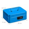 Relaxdays Cash Box, 3-Digit Number Combination, Coin Insert, Iron Money