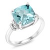 Gem Stone King 925 Sterling Silver Sky Blue Topaz Ring