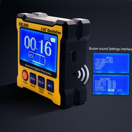 Daconovo DXL360 Biaxial Digital Angle Protractor with 5 Sides Magnetic Base High Precision Biaxial Digital Display Level 100-240V 50-60Hz