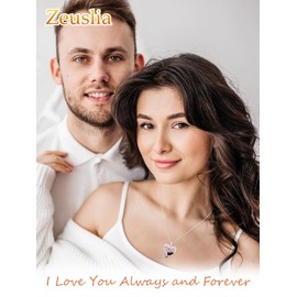 June Birthstone Alexandrite Jewelry Cat Necklace for Mom Sterling Silver Black Cat Heart Pendant Necklace Cute Animal Jewelry Gifts for Women