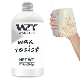 500g Wax Resist for Pottery Glaze, Tracing Patterns on Pottery with Wax Resist, After Firing at High Temperatures, The Wax Seal Will Melt Away to Reveal a Pattern in The Original Color of The Pottery