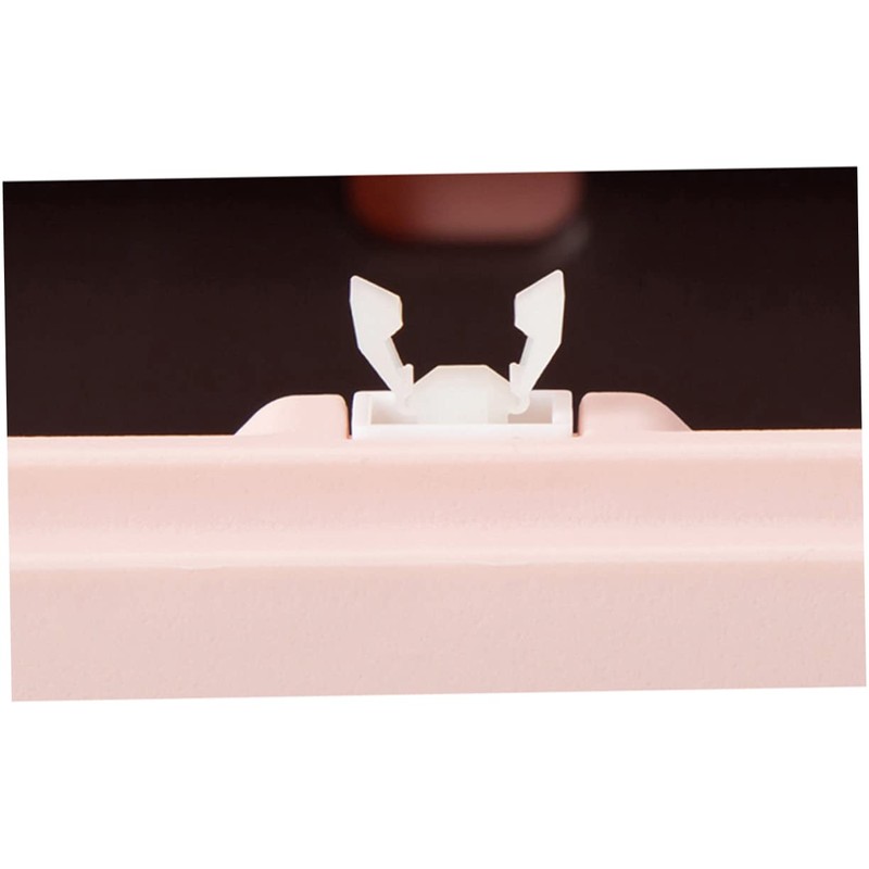 Operitacx 1pc Mini Desktop Trash Can Pink Simple Design Press