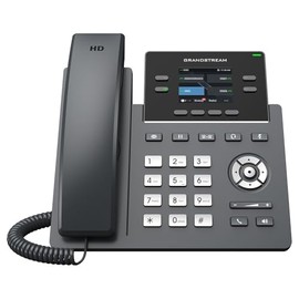 Grandstream GRP2612G IP Phone | 4 Lines, 4 SIP Accounts | 2.4-Inch Color Display | Dual-Port Gigabit Ethernet with Integrated PoE