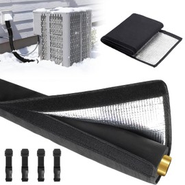 COVERTIFY 4 Layers HVAC Copper AC Line Pipe Insulation Cover Outdoor 6ft x 10.2in, 600D Waterproof Portable AC Hose Insulation Sleeve, Foam Insulation Duct Mini Splits Water Pipe for All Season