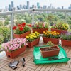 Yokodaza Red Window Box Planters, 7 Pack Rectangular Plastic Flower